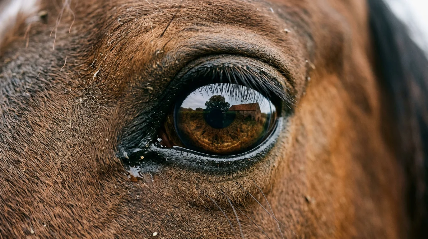 Un regard de cheval, Écuries de la Croix d'Or, Pierrelatte